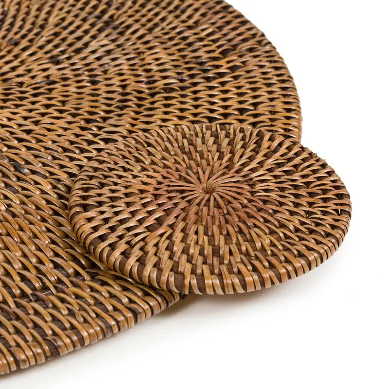 The Colonial Placemat Platzset aus Rattan von Bazar Bizar, Größe 35 × 35 × 1 cm, Natur / Braun, Ansicht 7