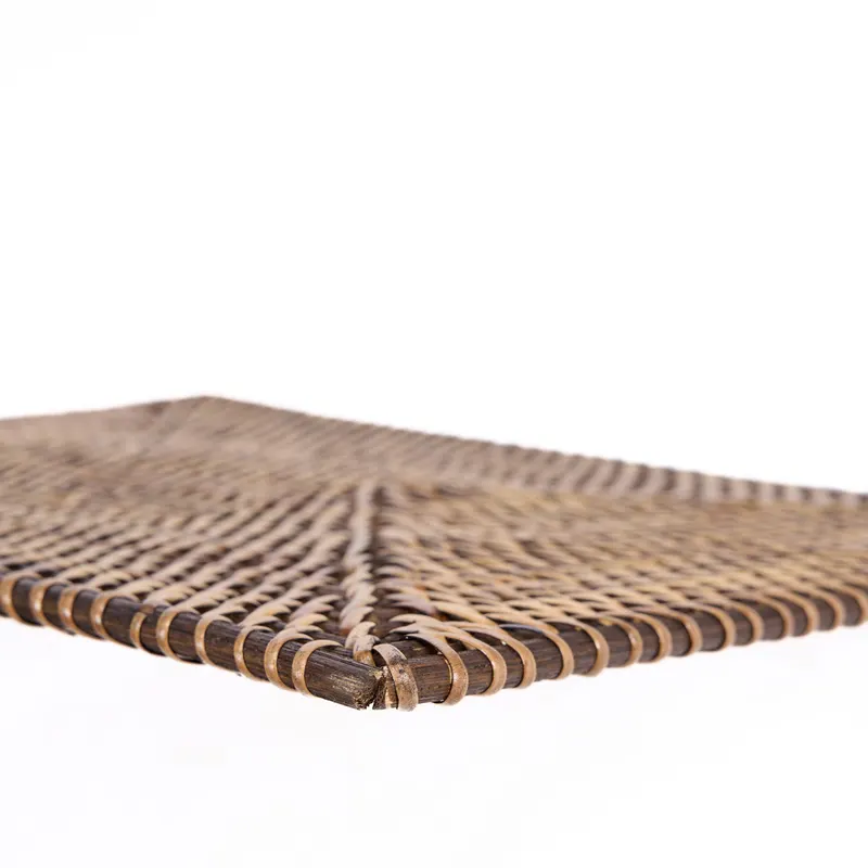 The Colonial Rectangular Placemat Rattan-Platzset von Bazar Bizar, Größe 30 × 40 × 1 cm, Natur / Braun, Ansicht 4