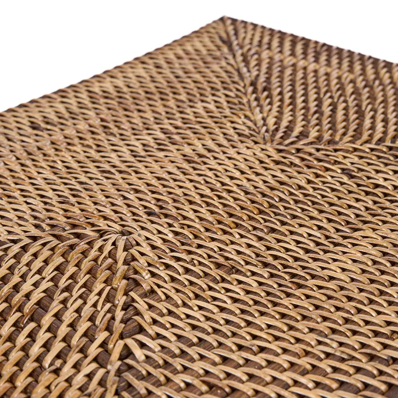 The Colonial Rectangular Placemat Rattan-Platzset von Bazar Bizar, Größe 30 × 40 × 1 cm, Natur / Braun, Ansicht 8