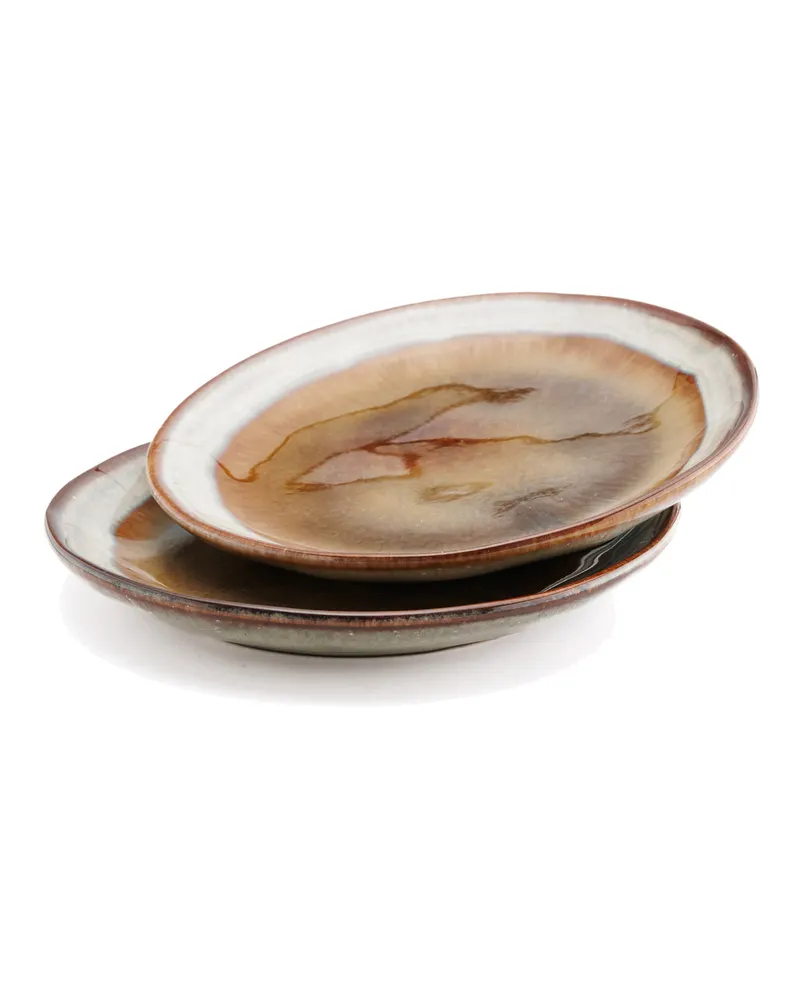 The Comporta Appetizer Plate Keramikteller von Bazar Bizar, Größe 17 × 17 × 3 cm, Mehrfarbig, Ansicht 6