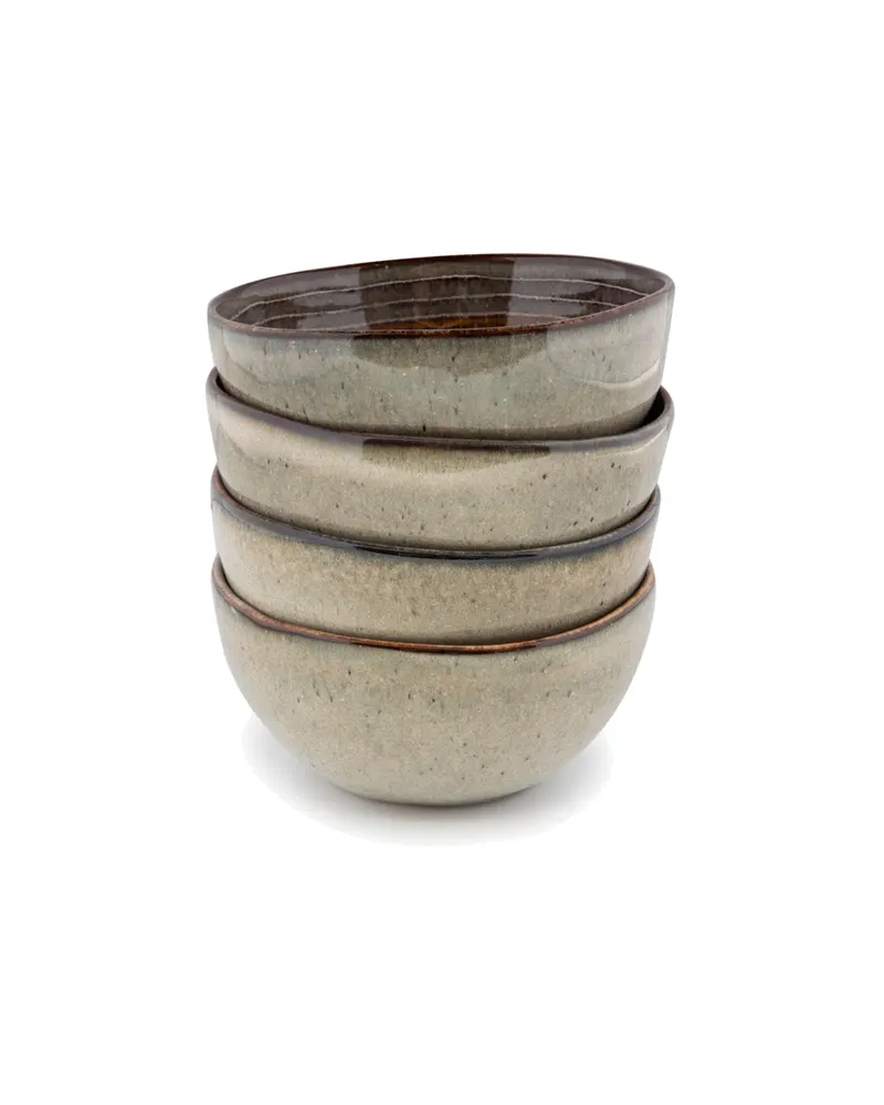 The Comporta Cereal Bowl Schüssel aus Steinzeug von Bazar Bizar, Größe S, Mehrfarbig, Ansicht 3