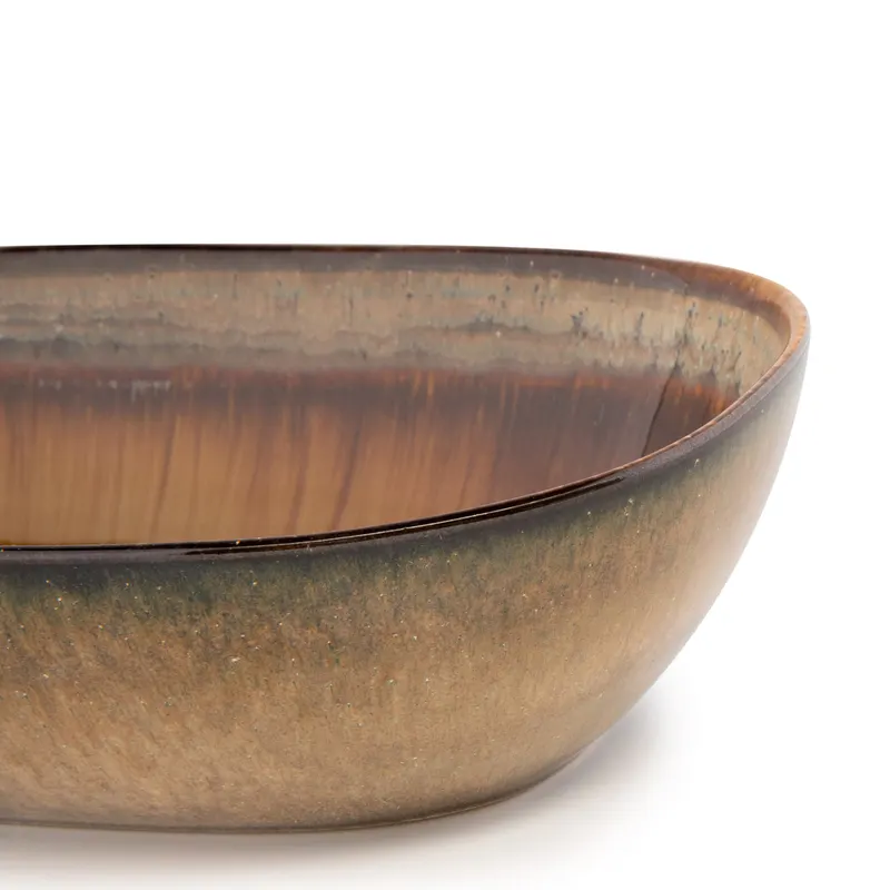 The Comporta Oval Bowl Schale aus Steinzeug von Bazar Bizar, Größe L, Mehrfarbig, Ansicht 5
