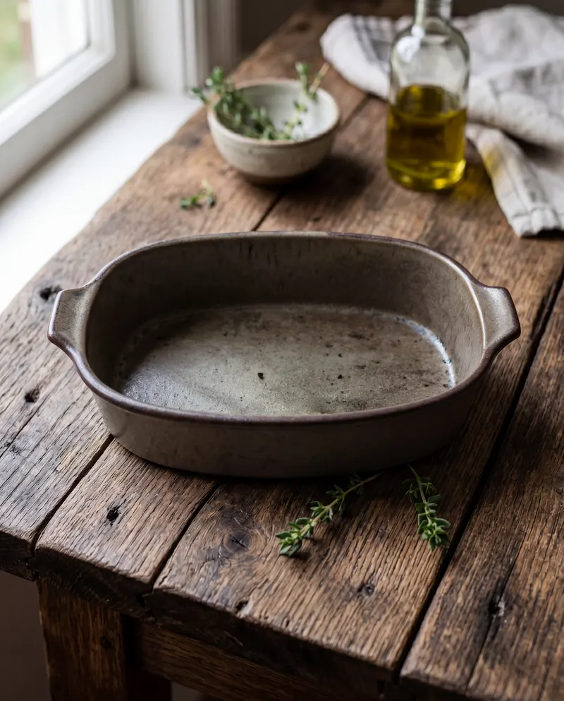 The Comporta Oven Tray Keramik-Serviergeschirr von Bazar Bizar, Größe M, Grün, Ansicht 3