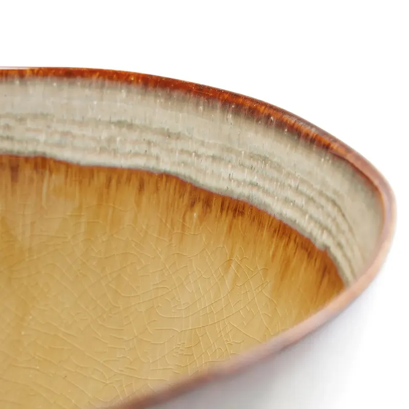 The Comporta Serving Bowl Keramik-Servierschale von Bazar Bizar, Größe 26 × 26 × 12 cm, Grau / Braun, Ansicht 4