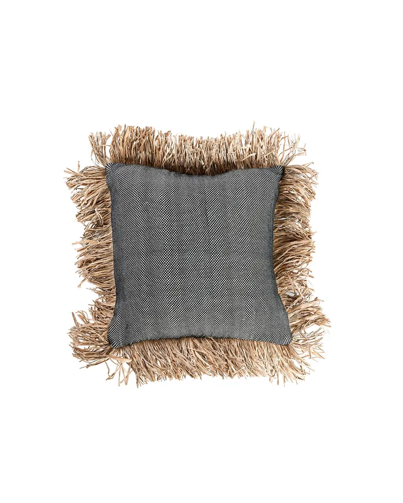 The Cotton Bonita Cushion Cover Kissenbezug, Natur / Schwarz