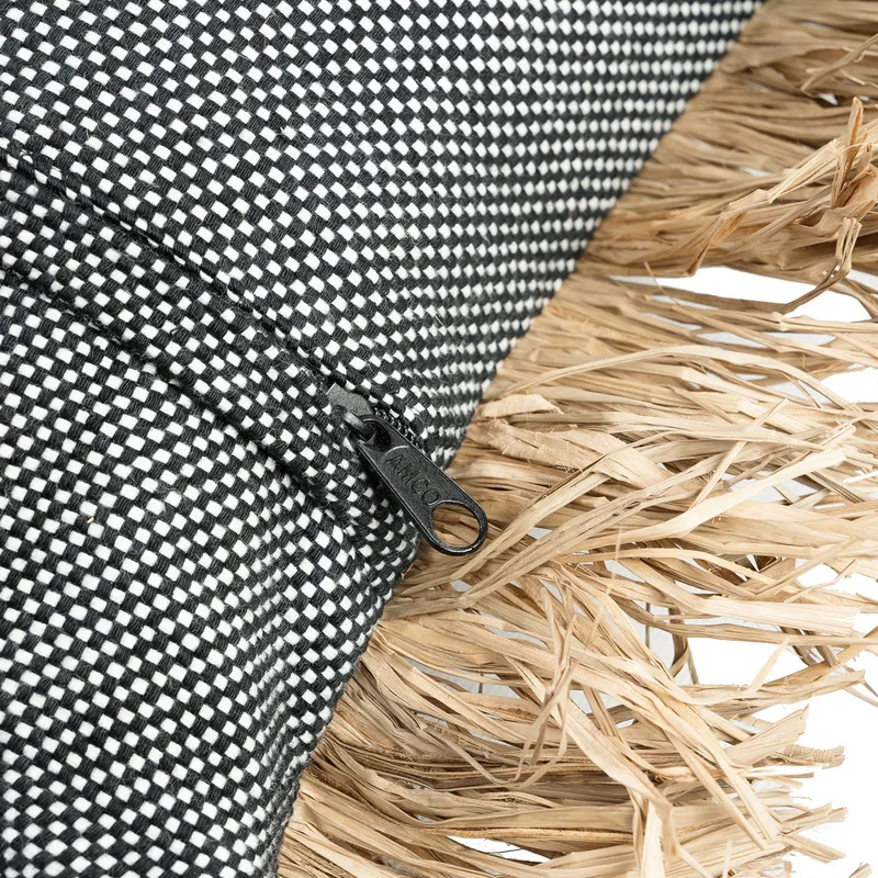 The Cotton Bonita Cushion Cover Kissenbezug von Bazar Bizar, Größe 40 × 40 cm, Natur / Schwarz, Ansicht 6