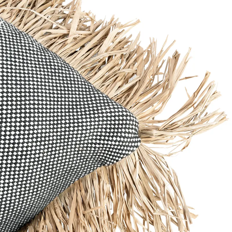 The Cotton Bonita Cushion Cover Kissenbezug von Bazar Bizar, Größe 40 × 40 cm, Natur / Schwarz, Ansicht 7