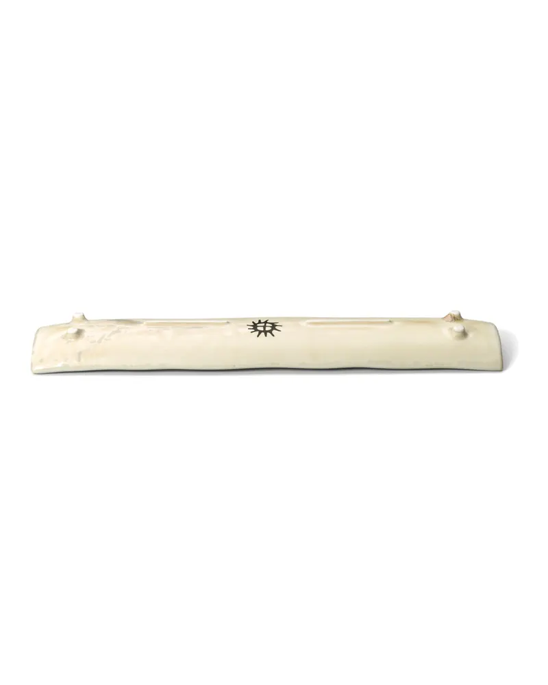 The Da Rocha Long Platter Keramik-Servierplatte von Bazar Bizar, Größe 39 × 8 × 3 cm, Weiß, Ansicht 3