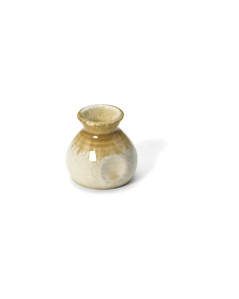 The Da Rocha Sauce Pourer Keramik-Gewürzzubehör, Weiß / Honig