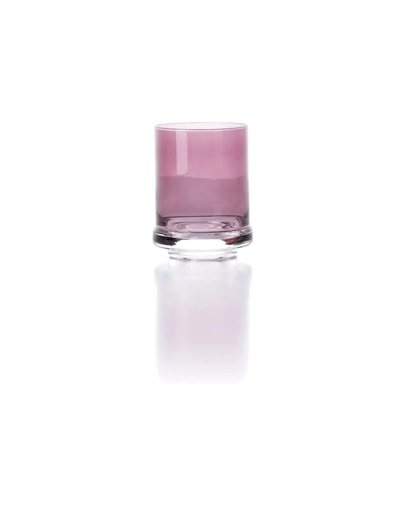 The DOF Tumbler, Trinkglas aus recyceltem Glas von Bazar Bizar, Größe 8 × 8 × 10 cm, Violett, Ansicht 1