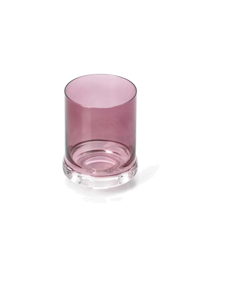 The DOF Tumbler, Trinkglas aus recyceltem Glas von Bazar Bizar, Größe 8 × 8 × 10 cm, Violett, Ansicht 2