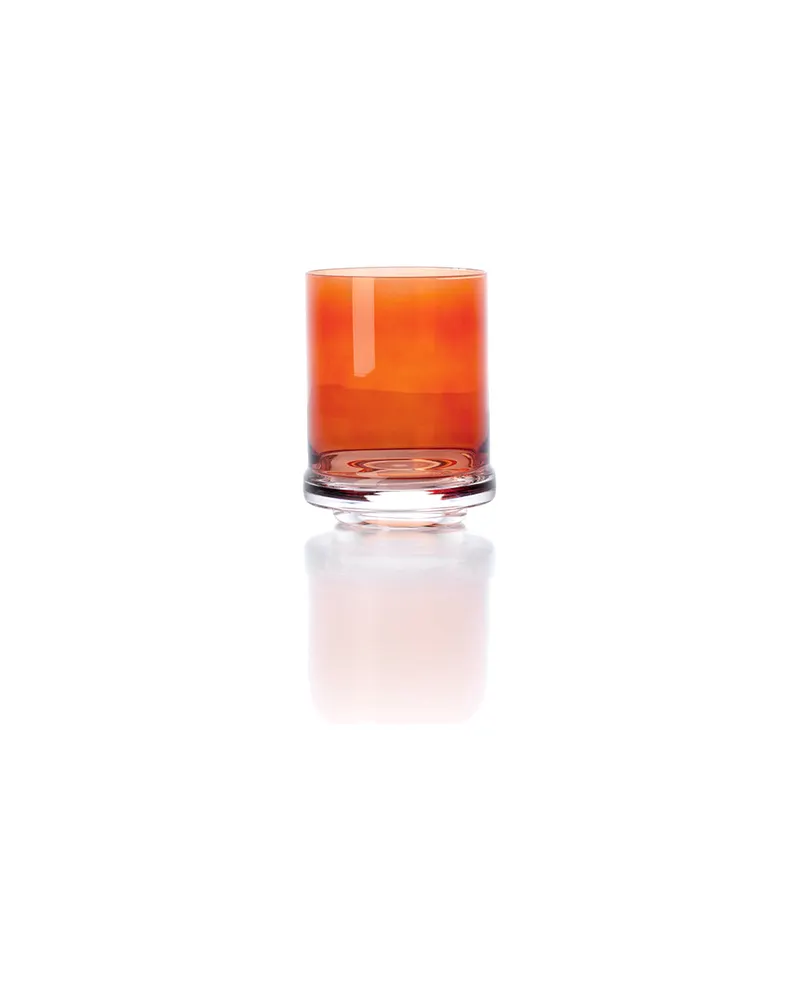 The DOF Tumbler Trinkglas aus recyceltem Glas, Orange