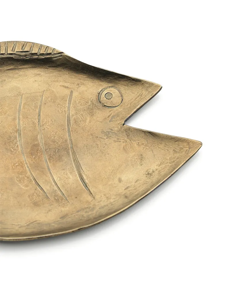 The Dori Tray Serviertablett aus Messing von Bazar Bizar, Größe M, Gold, Ansicht 2