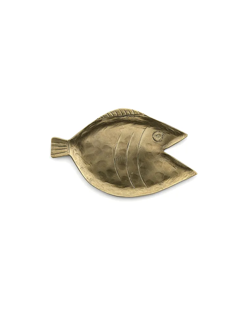 The Dori Tray Serviertablett aus Messing, Gold