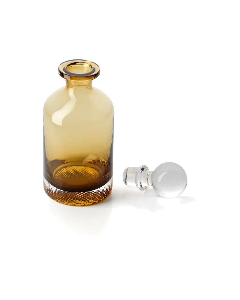The Dot Decanter Carafe Karaffe aus Recyclingglas von Bazar Bizar, Größe 9 × 9 × 27 cm, Bernstein, Ansicht 6