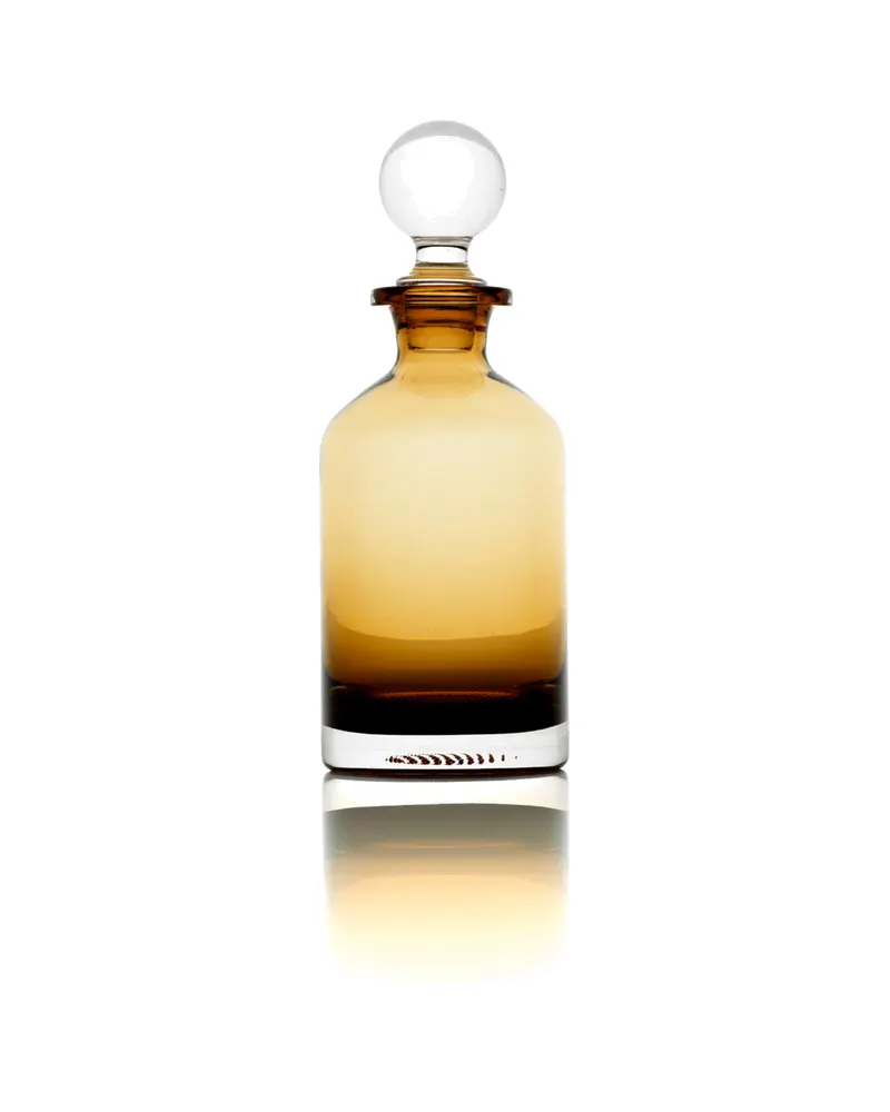 The Dot Decanter Carafe Karaffe aus Recyclingglas von Bazar Bizar, Größe 9 × 9 × 27 cm, Bernstein, Ansicht 7