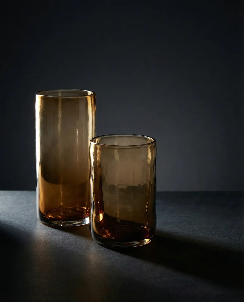 The Dusk High Tumbler Trinkglas aus Recyclingglas von Bazar Bizar, Größe L, Anthrazit, Ansicht 3