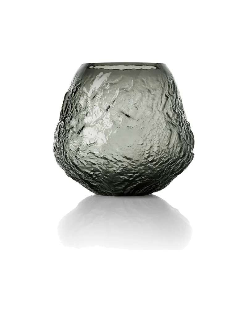 The Earth Crater Vase aus Recyclingglas, Schwarz