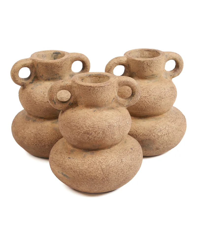 The Earthen Balance Vase aus Terrakotta von Bazar Bizar, Größe S, Sand, Ansicht 11