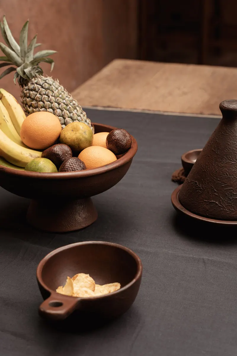 The Ethnic Bowl with Handle Terrakotta-Schüssel von Bazar Bizar, Größe M, Ansicht 2