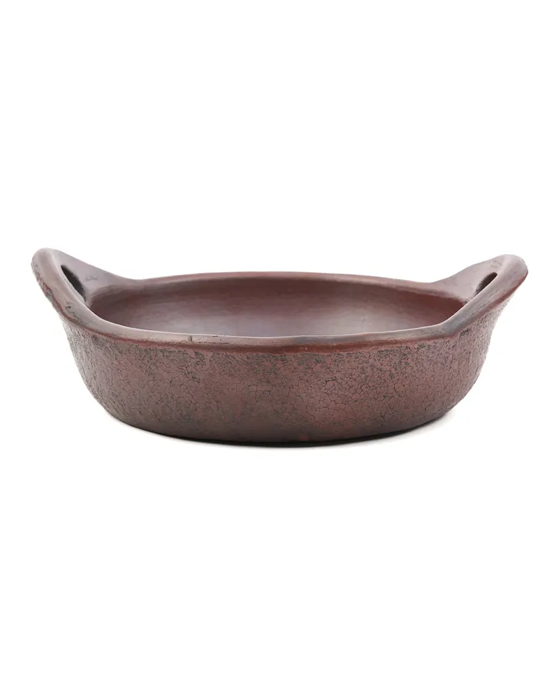 The Ethnic Deep Plate tiefer Teller aus Terrakotta von Bazar Bizar, Größe 25 × 21 × 7 cm, Ansicht 1