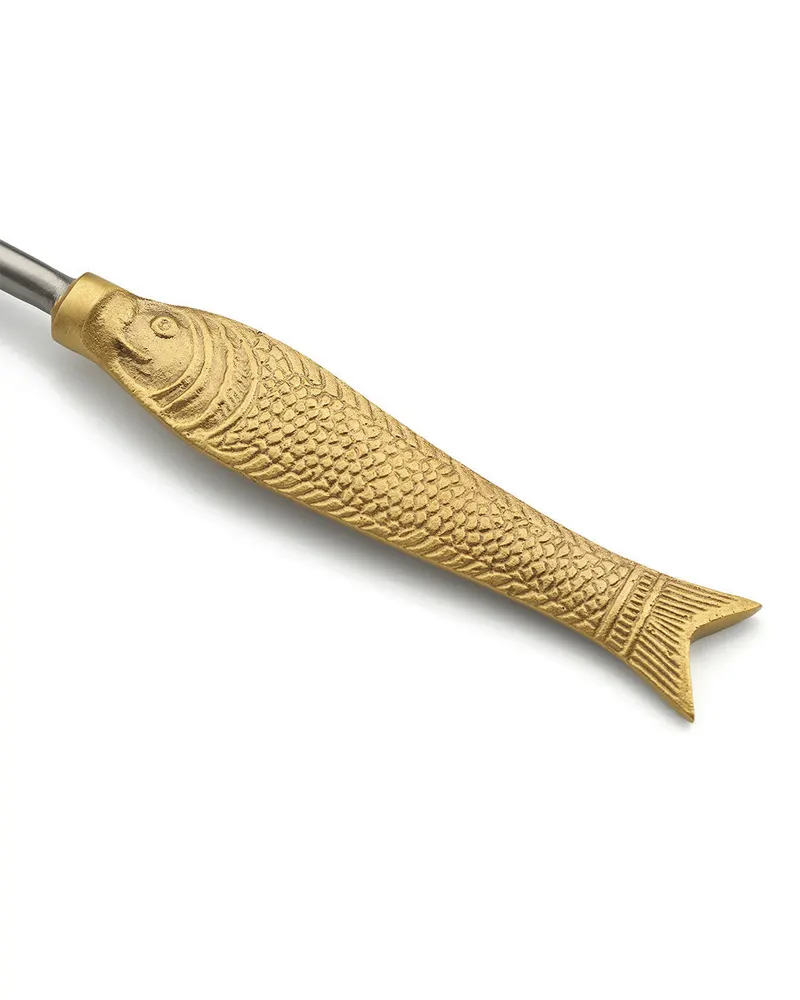 The Fish Shaped Spoon Messinglöffel von Bazar Bizar, Größe L, Gold, Ansicht 2