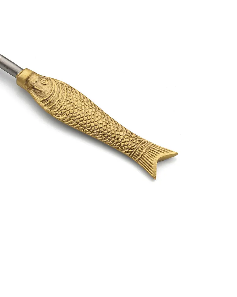 The Fish Shaped Spoon Messinglöffel von Bazar Bizar, Größe S, Gold, Ansicht 2