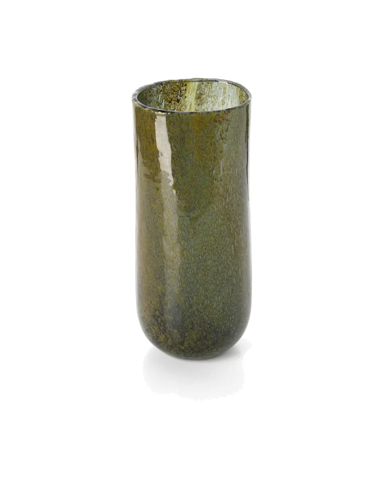 The Forest Vase Glasvase in Olivgrün von Bazar Bizar, Größe Hoch, Ansicht 2