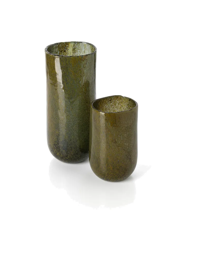 The Forest Vase Glasvase in Olivgrün von Bazar Bizar, Größe Hoch, Ansicht 3