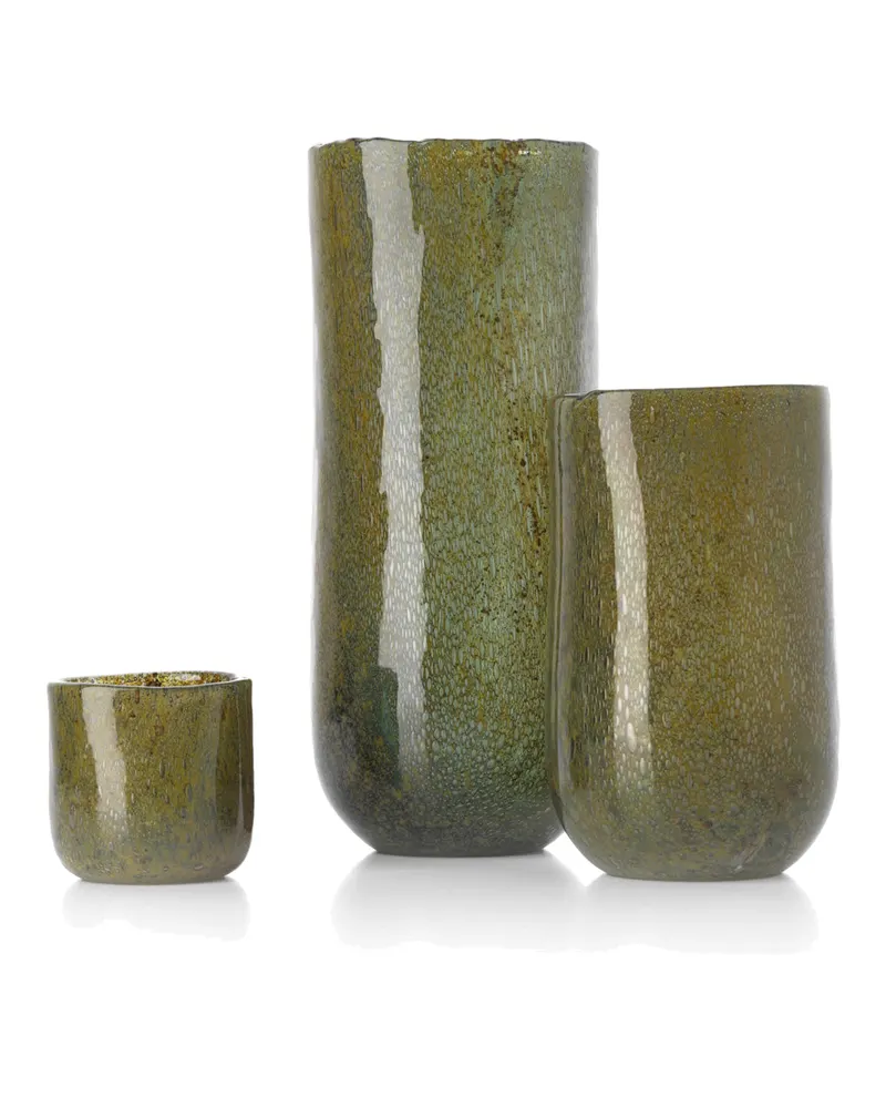 The Forest Vase Glasvase in Olivgrün von Bazar Bizar, Größe Hoch, Ansicht 4
