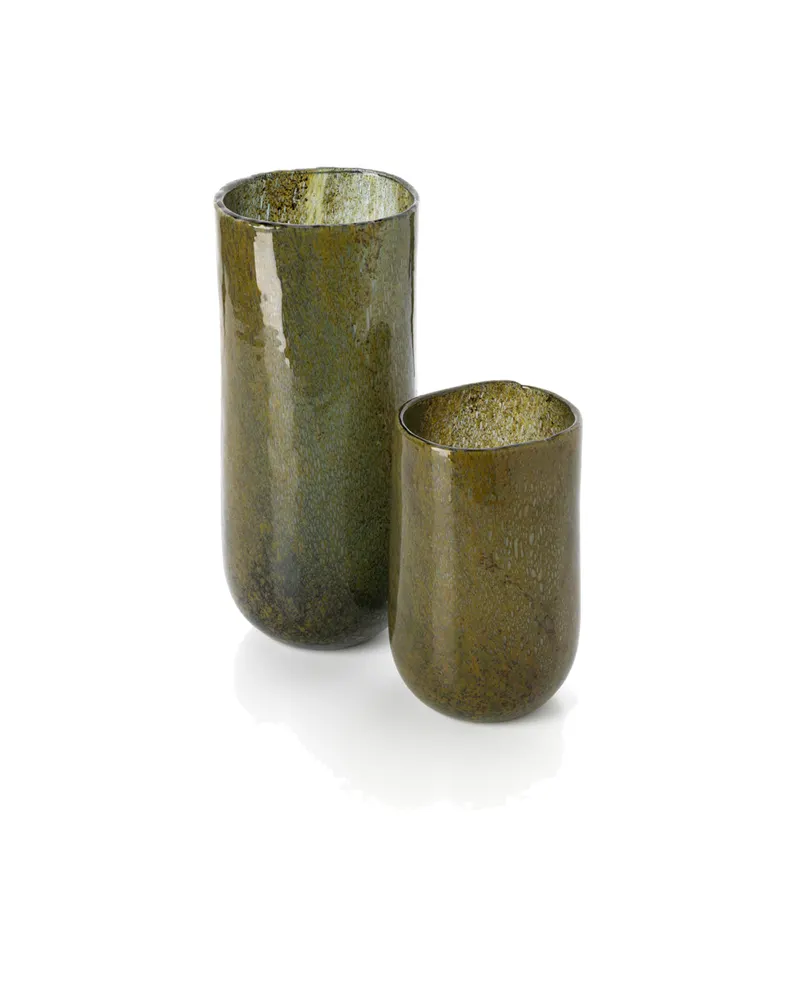 The Forest Vase Glasvase in Olivgrün von Bazar Bizar, Größe Hoch, Ansicht 6