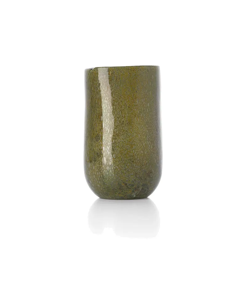 The Forest Vase Glasvase in Olivgrün