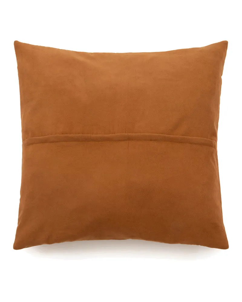 The Four Panel Leather Cushion Cover Kissenbezug von Bazar Bizar, Größe 60 × 60 cm, Camel, Ansicht 5