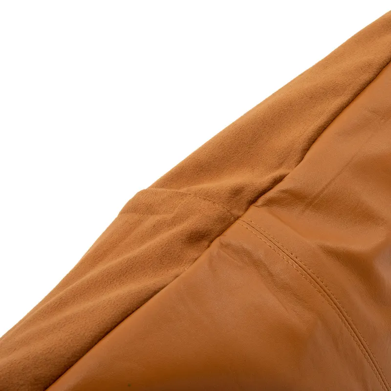 The Four Panel Leather Cushion Cover Kissenbezug von Bazar Bizar, Größe 60 × 60 cm, Camel, Ansicht 6