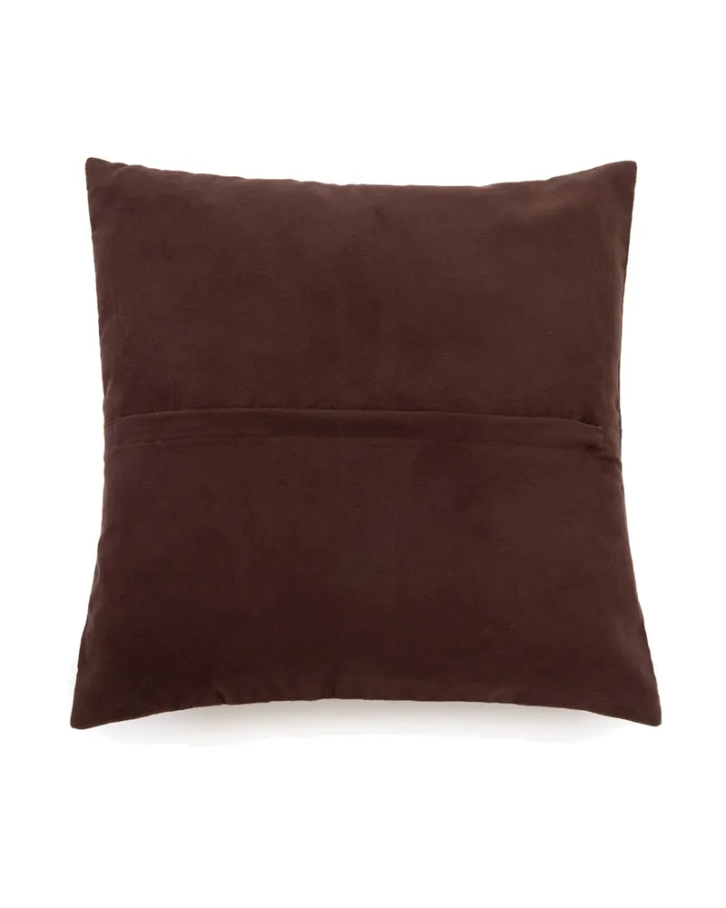 The Four Panel Leather Cushion Cover Kissenbezug von Bazar Bizar, Größe 40 × 40 cm, Schokoladenbraun, Ansicht 3