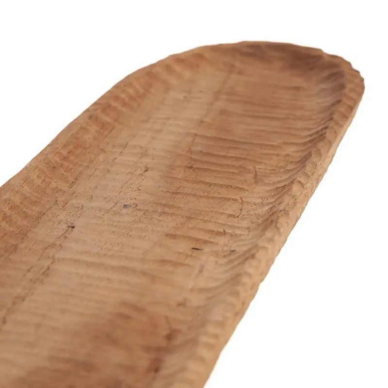 The French Bread Plate Servierplatte aus Teakholz von Bazar Bizar, Größe 45 × 9 × 2 cm, Natur, Ansicht 4