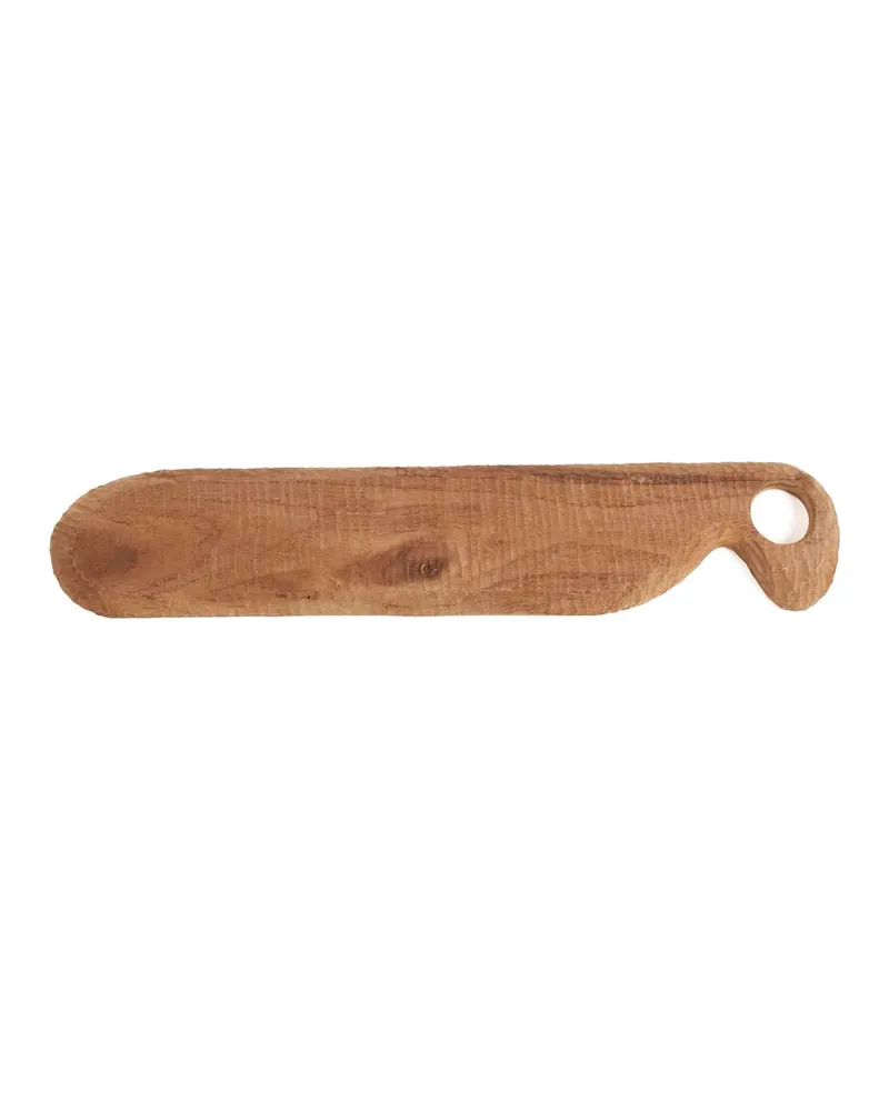 The French Bread Plate Servierplatte aus Teakholz von Bazar Bizar, Größe 45 × 9 × 2 cm, Natur, Ansicht 5