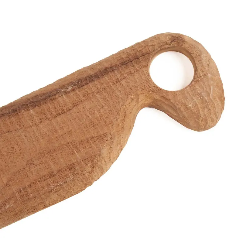 The French Bread Plate Servierplatte aus Teakholz von Bazar Bizar, Größe 45 × 9 × 2 cm, Natur, Ansicht 6