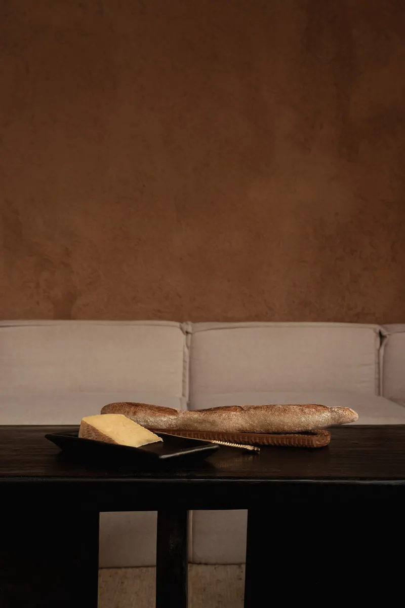 The French Bread Plate Servierplatte aus Teakholz von Bazar Bizar, Größe 45 × 9 × 2 cm, Natur, Ansicht 8
