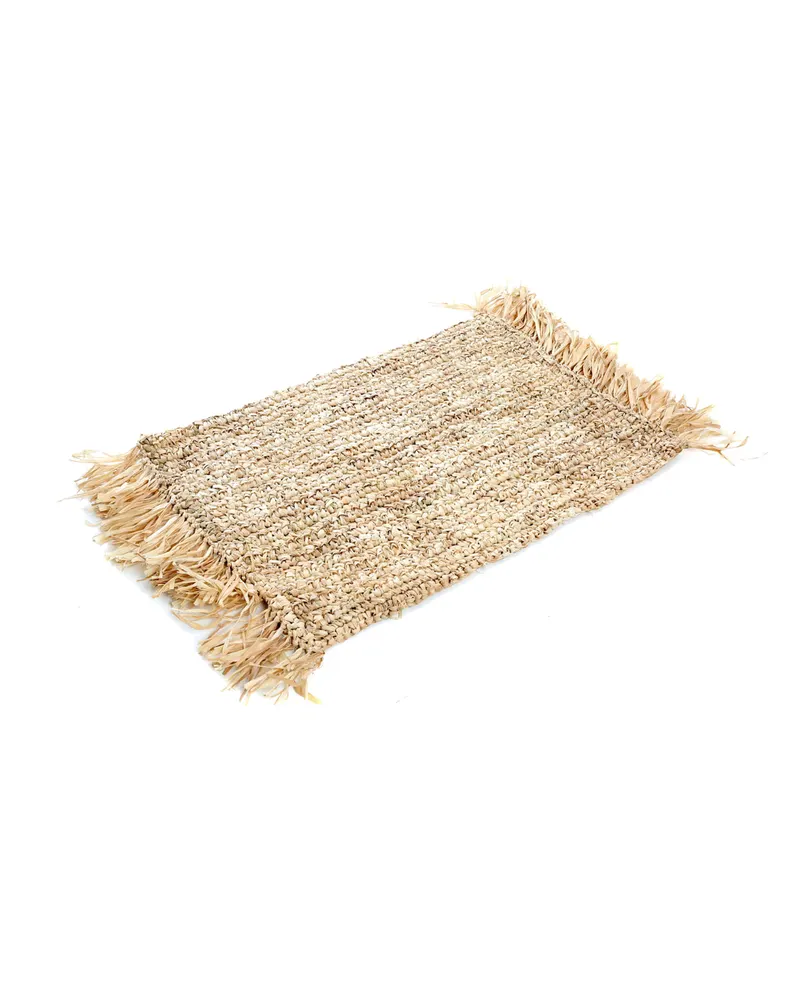 The Fringe Raffia Placemat Rectangular Platzset aus Raffia