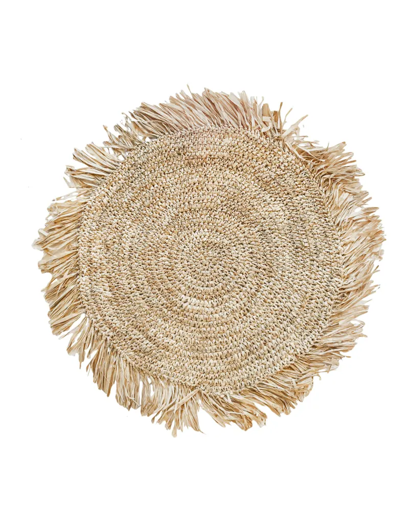 The Fringe Raffia Placemat Round Platzset