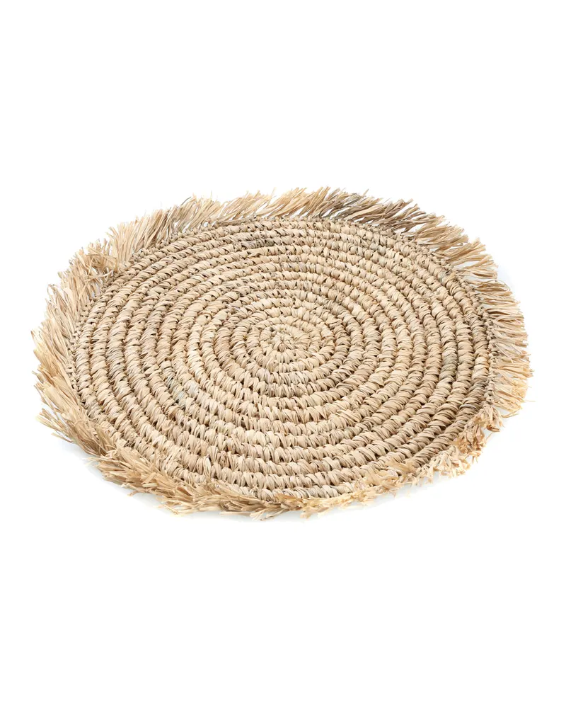 The Fringe Raffia Placemat Round Platzset von Bazar Bizar, Größe 45 × 45 × 1 cm, Natur, Ansicht 5