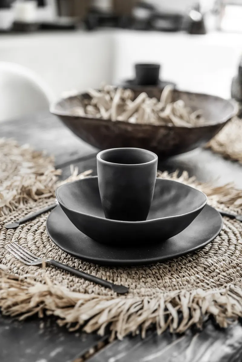 The Fringe Raffia Placemat Round Platzset von Bazar Bizar, Größe 45 × 45 × 1 cm, Natur, Ansicht 6