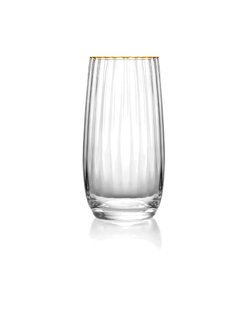 The Golden Rim Highball Trinkglas in Natur/Gold