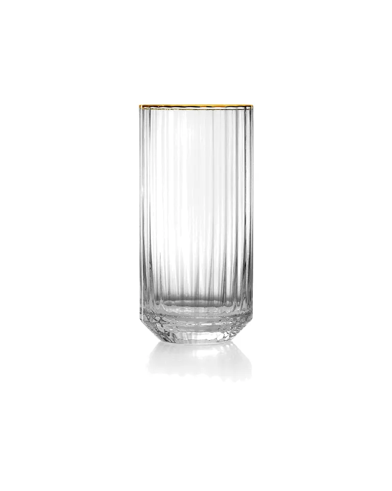 The Golden Sip Highball Trinkglas aus Recyclingglas, Natur / Gold