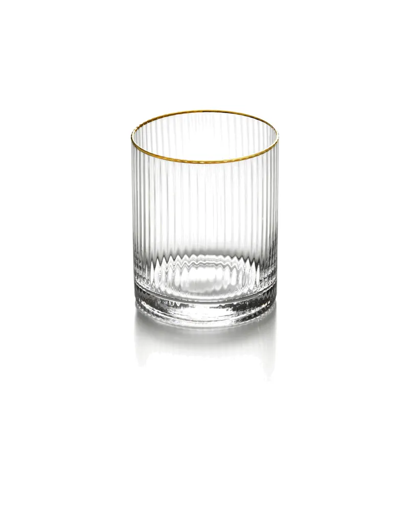 The Golden Sip Lowball Trinkglas von Bazar Bizar, Größe 8 × 8 × 10 cm, Natur / Gold, Ansicht 3