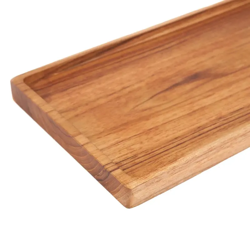 The Gormandize Tray Serviertablett aus Teakholz von Bazar Bizar, Größe L, Natur, Ansicht 6