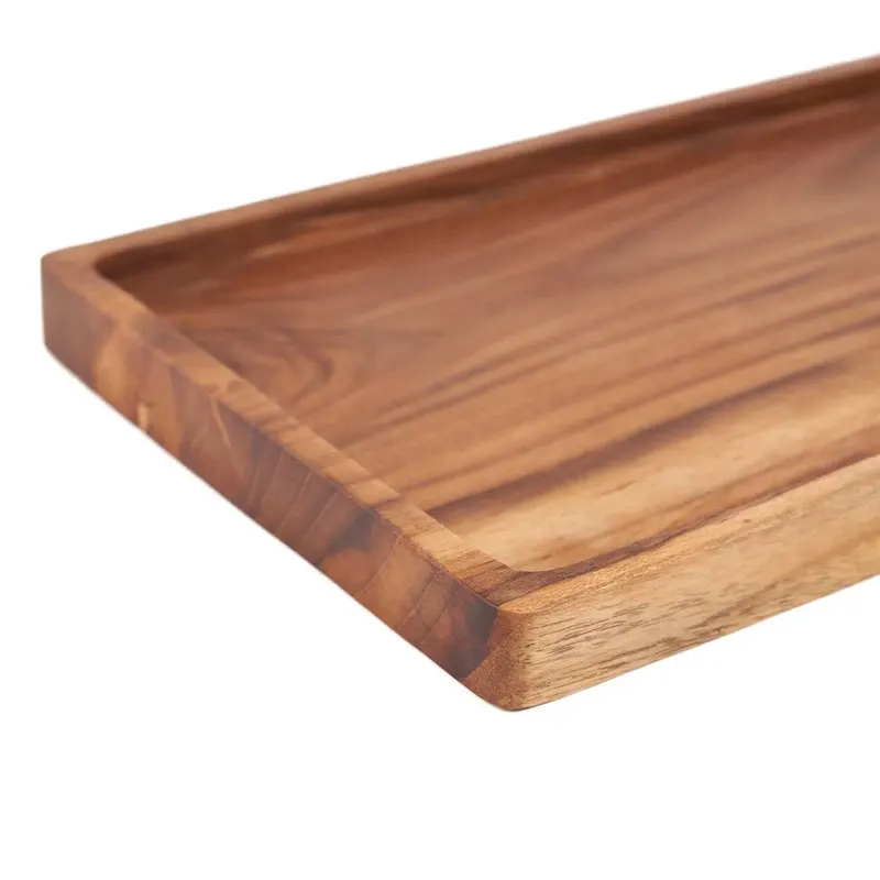 The Gormandize Tray Serviertablett aus Teakholz von Bazar Bizar, Größe M, Natur, Ansicht 7