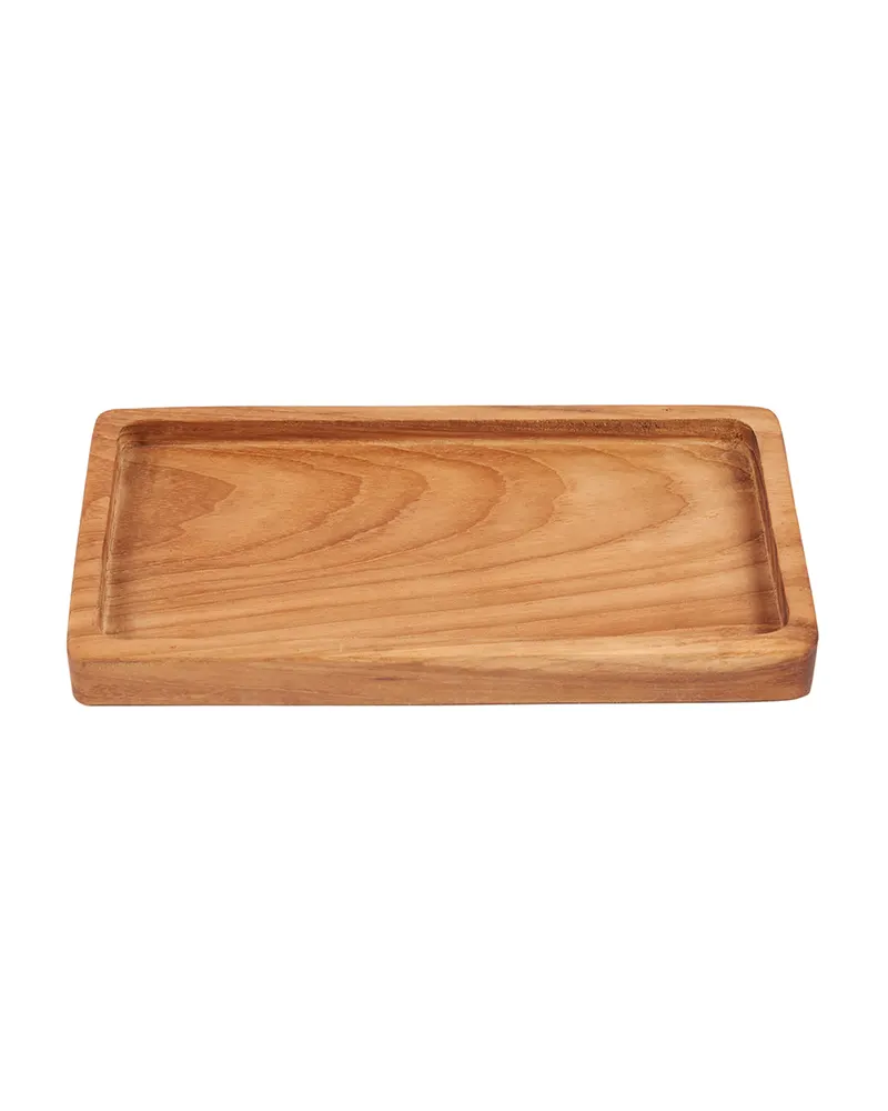 The Gormandize Tray Serviertablett aus Teakholz, Natur