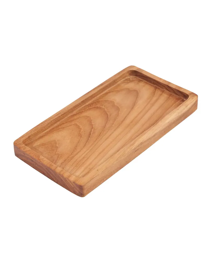 The Gormandize Tray Serviertablett aus Teakholz von Bazar Bizar, Größe S, Natur, Ansicht 7
